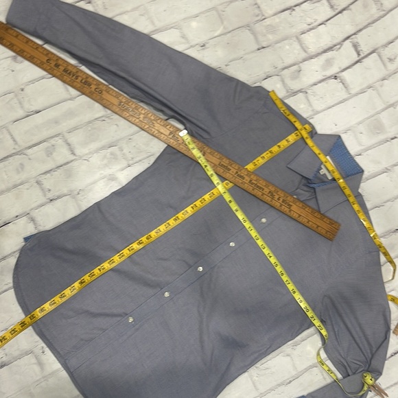 Ted Baker Endurance Long Sleeve Button-Up Shirt Contrasting Flip Cuff and Trim - Picture 13 of 13